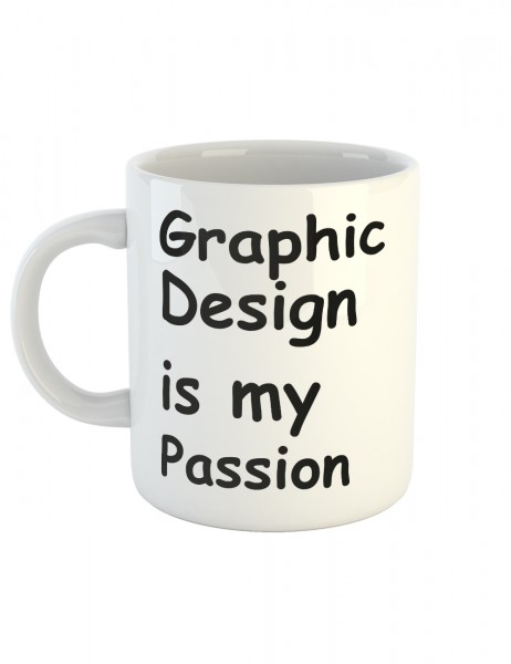 clothinx Kaffeetasse mit Aufdruck Graphic Design Is My Passion