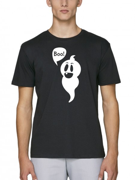 Halloween Boo Gespenst Herren T-Shirt Bio und Fair