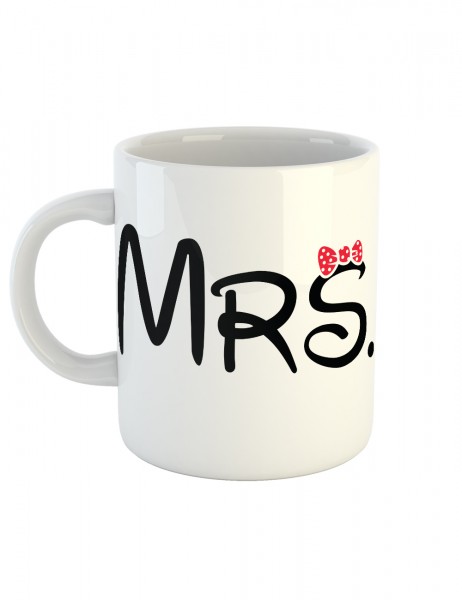 clothinx Kaffeetasse mit Aufdruck Mrs Misses