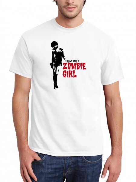 I Walk With A Zombie Girl Herren T-Shirt