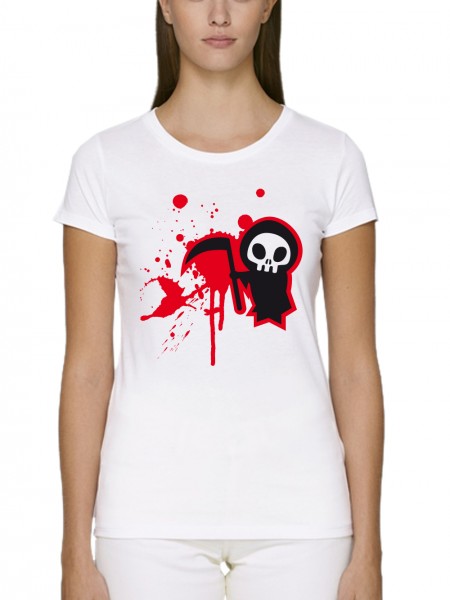 Halloween Sensenmännchen Damen T-Shirt Fit Bio und Fair