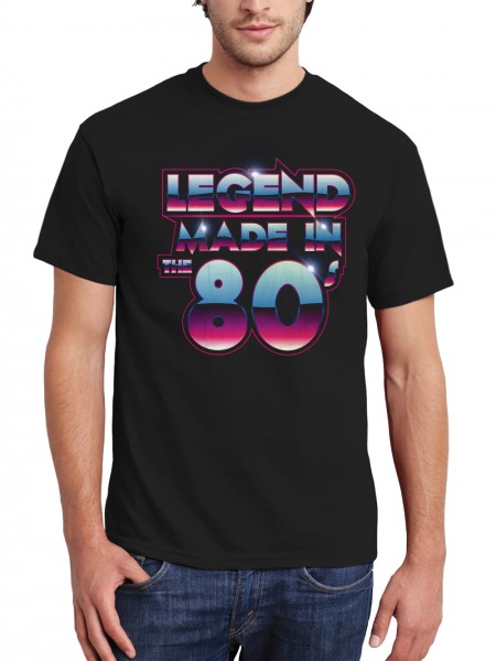 clothinx Herren T-Shirt Legend Made in the 80s