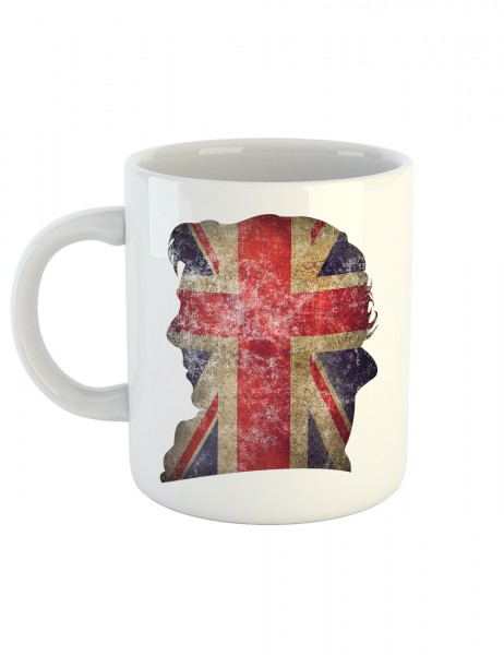 clothinx Kaffeetasse mit Aufdruck Sherlock Union Flag Head