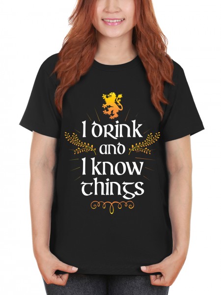 I Drink And I Know Things Damen T-Shirt Fit Bio und Fair