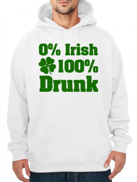 St. Patrick's Day 0 Prozent Irish 100 Prozent Drunk Herren Pullover