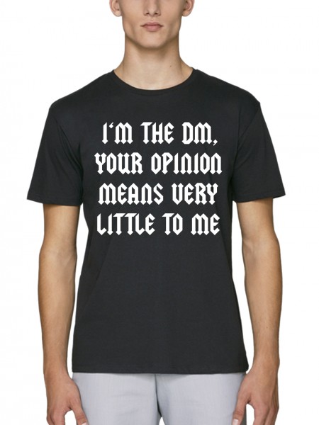 I am the DM Dungeon Master Pen and Paper Rollenspiel Herren T-Shirt Bio und Fair