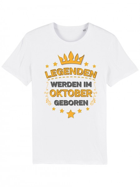 Echte Legenden werden im Oktober geboren | Herren T-Shirt Bio und Fair
