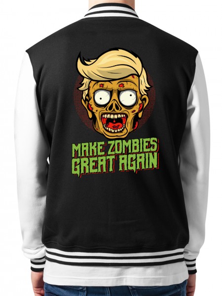 Make Zombies Great Again Collegejacke Unisex/Weiß