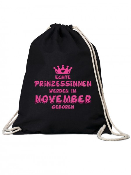 Prinzessinnen werden im November geboren | Gym-Bag Turn-Beutel
