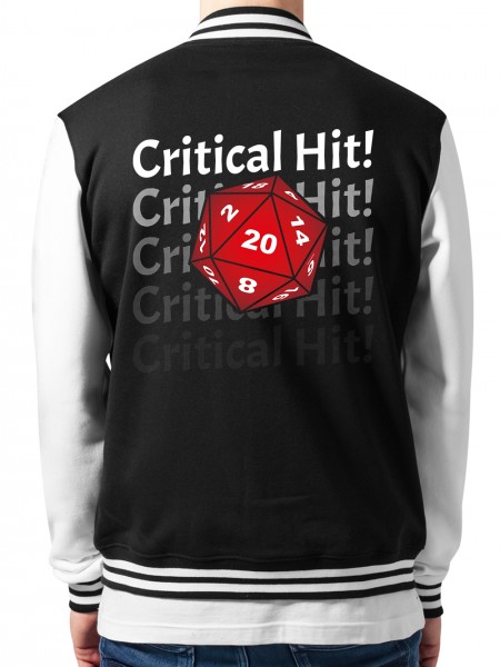 Critical Hit Pen and Paper Rollenspiel Collegejacke Unisex