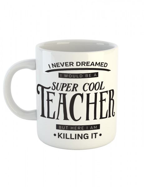 Kaffeetasse mit Aufdruck Super Cool Teacher