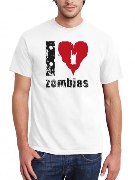 I Love Zombies Herren T-Shirt