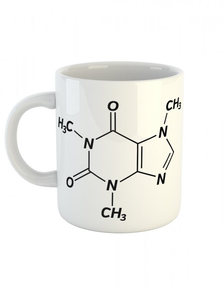 clothinx Kaffeetasse mit Aufdruck Koffein Chemische Formel