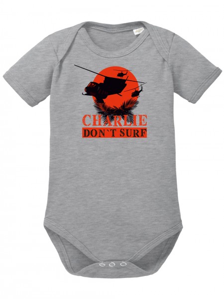 Charlie, don't Surfe Vietnam Shirt US Army Baby Body Bio Sports Grey