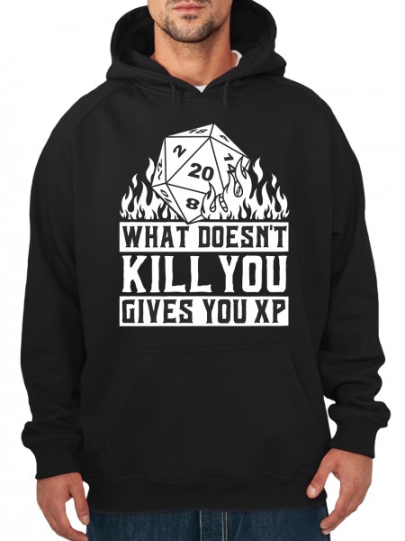 What doesn't Kill You Gives You EXP Rollenspiel Pen and Paper Herren Kapuzenpullover