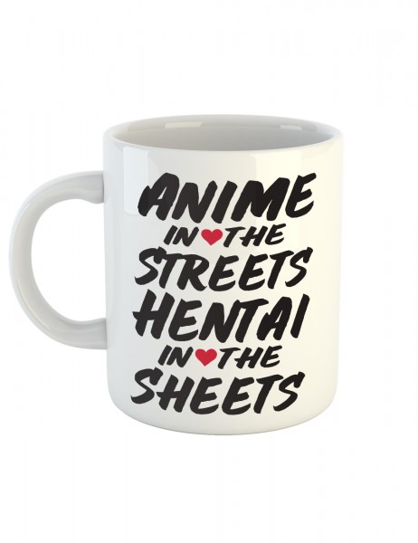 Kaffeetasse mit Aufdruck Anime In The Streets Hentai In The Sheets