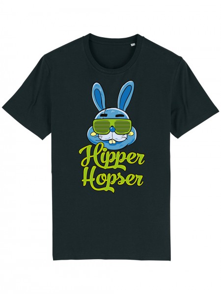 clothinx Hipper Ostern Hopser Herren T-Shirt Bio und Fair Schwarz Gr. S