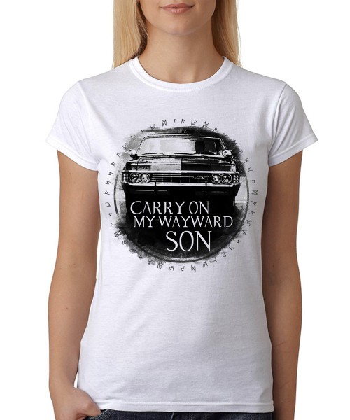 clothinx Damen T-Shirt Carry On Wayward Son