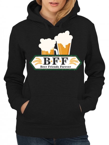 BFF Beer Friends Forever Oktoberfest Bier und Trinken Motiv in Grunge Optik Damen Pullover