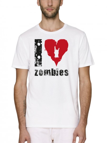 I Love Zombies Herren T-Shirt Bio und Fair