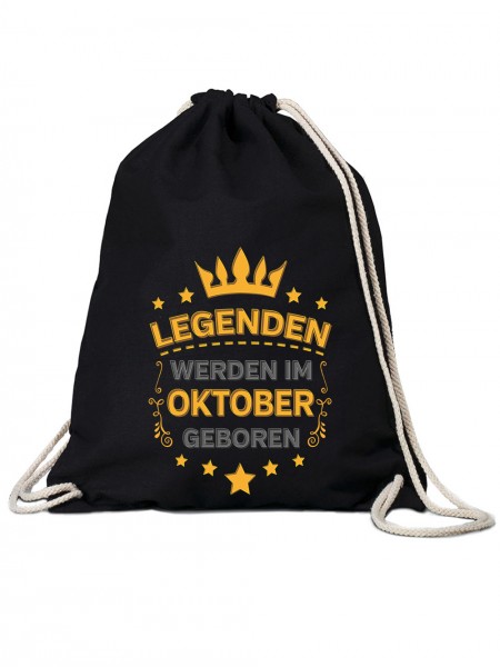 Echte Legenden werden im Oktober geboren | Gym-Bag Turn-Beutel