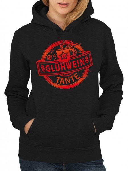 Glühwein-Tante Damen Kapuzen-Pullover