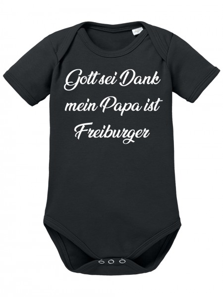 Gott Sei Dank mein Papa ist Freiburger Lustiges Fussballmotiv Baby Body