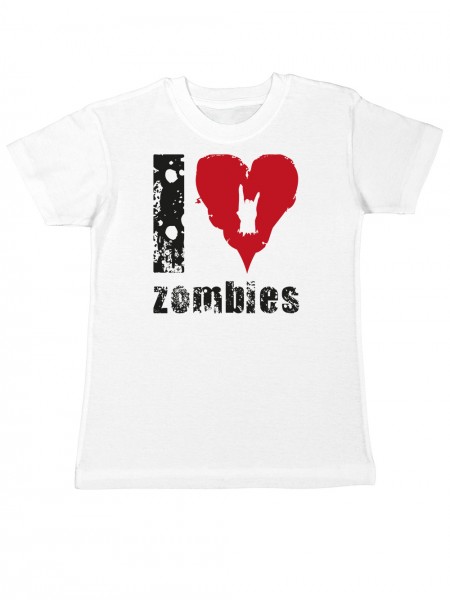 I Love Zombies Kinder T-Shirt