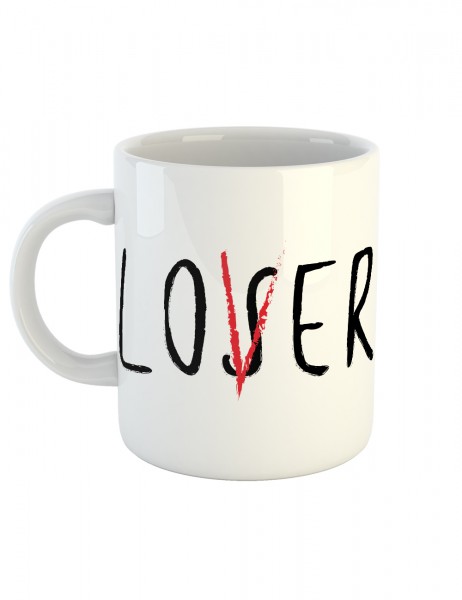 Kaffeetasse mit Aufdruck Loser Lover Club