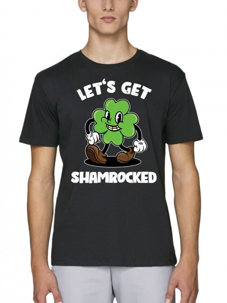 Let's Get Shamrocked Saint Patrick's Kleeblatt Shamrock Herren T-Shirt Bio und Fair