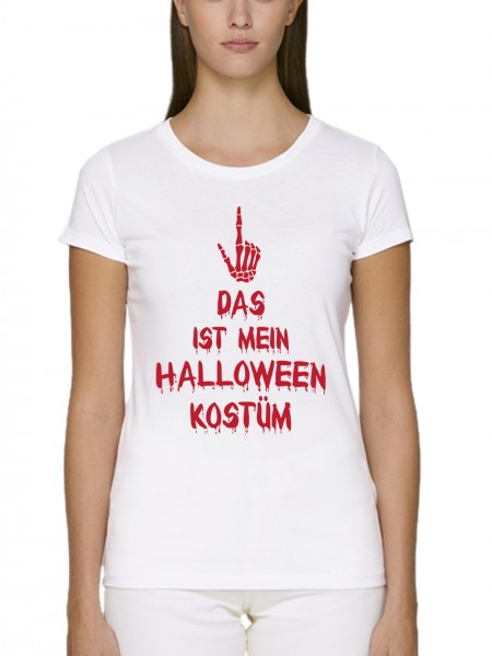 DAS Ist Mein Halloweenkostüm Skeletthand Damen T-Shirt Fit Bio und Fair