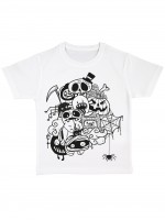 Vorschau: Kinder T-Shirt Bio Halloween Doodle/Schwarz Vorschau: Kinder T-Shirt Bio Halloween Doodle/Schwarz