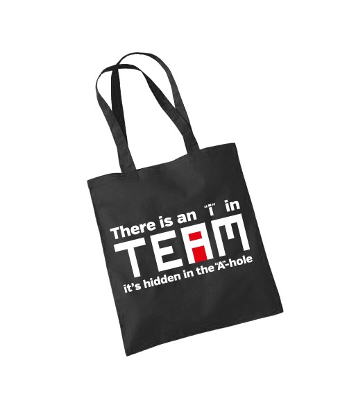 There is an &quot;i&quot; in Team Baumwolltasche