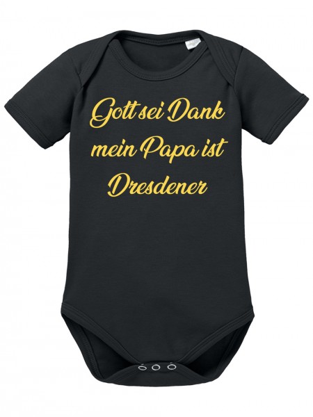 Gott sei Dank mein Papa ist Dresdener Lustiges Fussballmotiv Baby Body