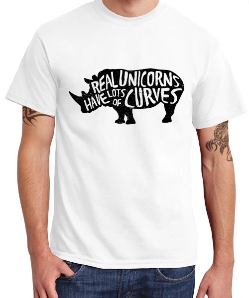 -- Real Unicorns have curves -- Boys T-Shirt