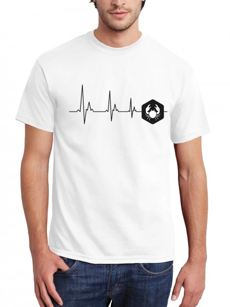Sternzeichen von Herzen Krebs Herren T-Shirt
