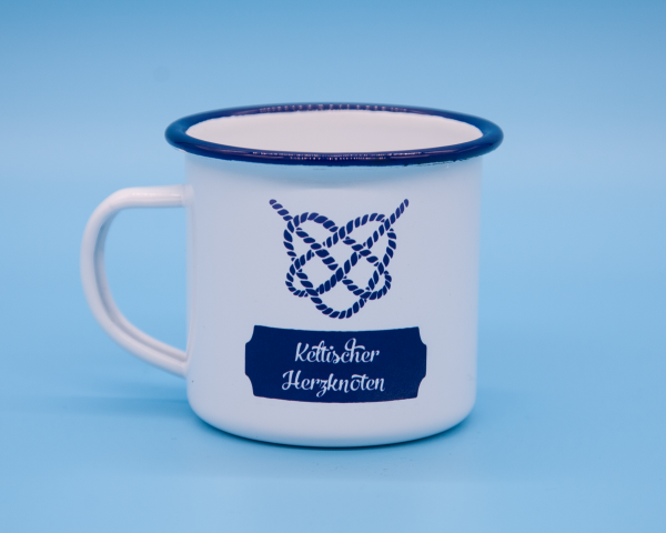 Keltischer Herzkonten Maritime Emaille Tasse Mug Cup Segeln Geschenk