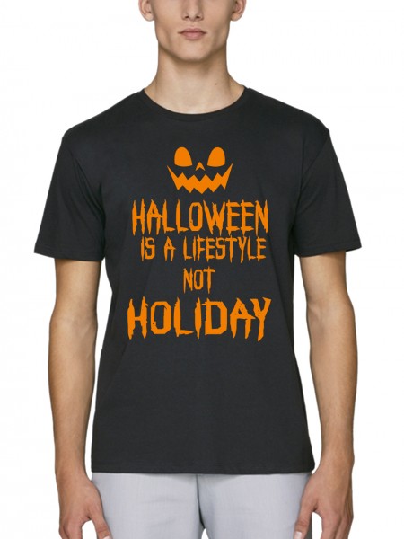 clothinx Herren T-Shirt Bio und Fair Halloween Is A Lifestyle Not A Holiday