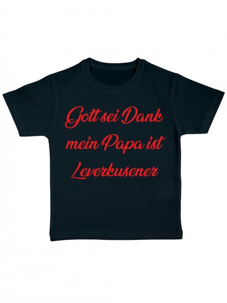 Gott Sei Dank mein Papa ist Leverkusener Lustiges Fussballmotiv Kinder Bio T-Shirt