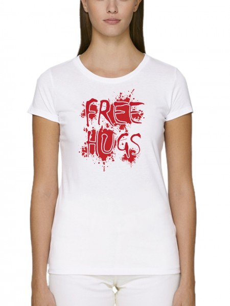 Free Hugs Blutiges Gesplatter Damen T-Shirt Fit Bio und Fair
