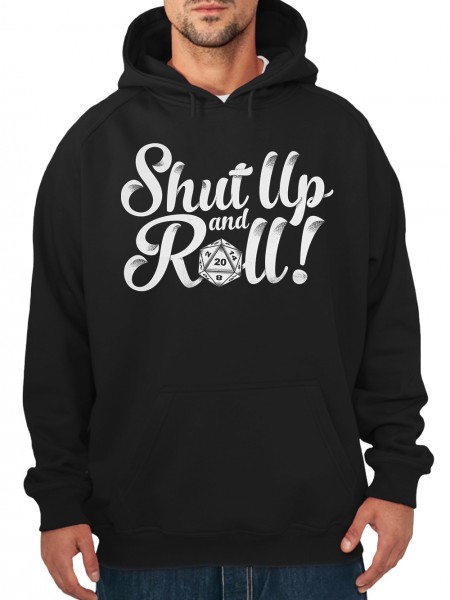 Shut up and Roll RPG Rollenspiel D20 Würfel Herren Pullover