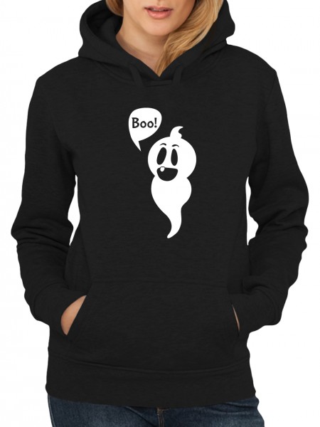 Halloween Boo Gespenst Damen Kapuzen-Pullover