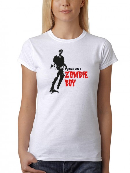I Walk With A Zombie Boy Damen T-Shirt Fit