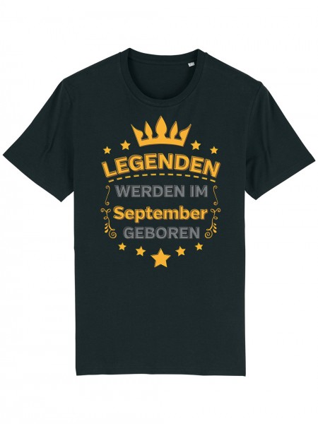 Echte Legenden werden im September geboren | Herren T-Shirt Bio und Fair
