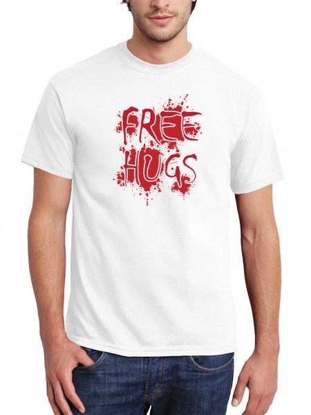 Free Hugs Blutiges Gesplatter Herren T-Shirt