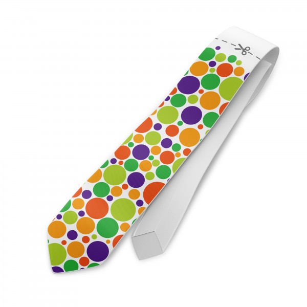acht Krawatte mit Konfetti + Linie zum Abschneiden Karneval Fasching