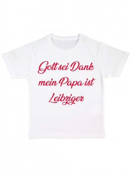 Gott Sei Dank mein Papa ist Leipziger Lustiges Fussballmotiv Kinder Bio T-Shirt
