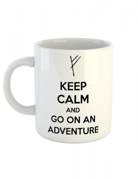 clothinx Kaffeetasse mit Aufdruck Keep Calm And Go On An Adventure