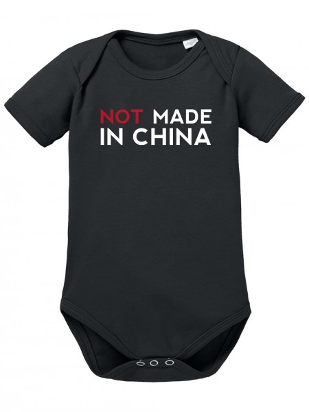 Not Made in China, Lustiges Geschenk auch zur Geburt und Taufe Baby Body Bio