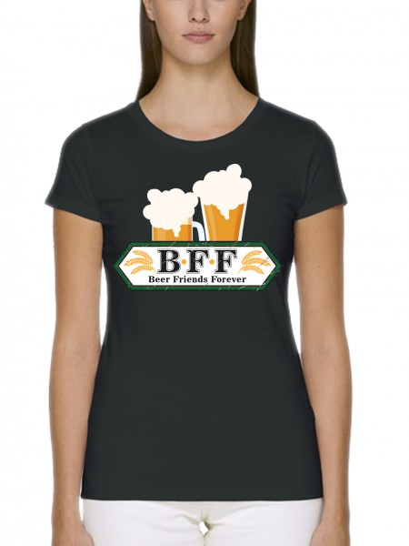 BFF Beer Friends Forever Oktoberfest Bier und Trinken Motiv in Grunge Optik Damen T-Shirt